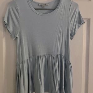 Light blue flowy babydoll top